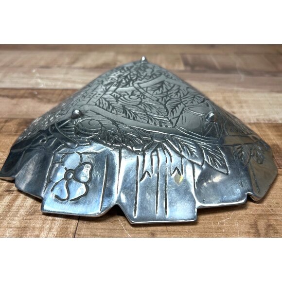 Vintage Pewter Christmas Tree Dish - Picture 3 of 5